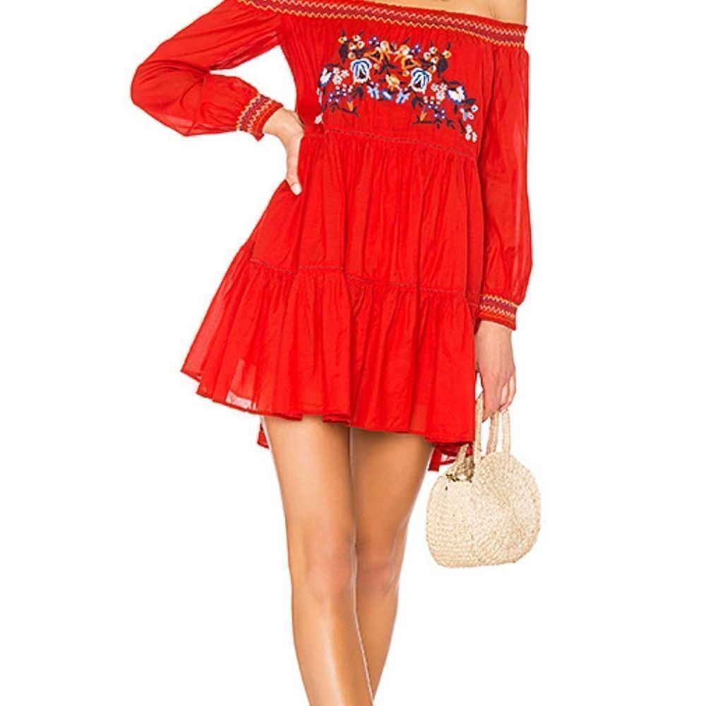 Free People Sunbeams‎ Off Shoulder Peasant Dress